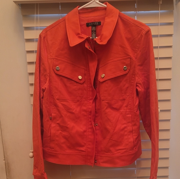 Ralph Lauren Jackets & Blazers - HOST PICK NWT Ralph Lauren Orange Moto Long Sleeve Jacket Coat